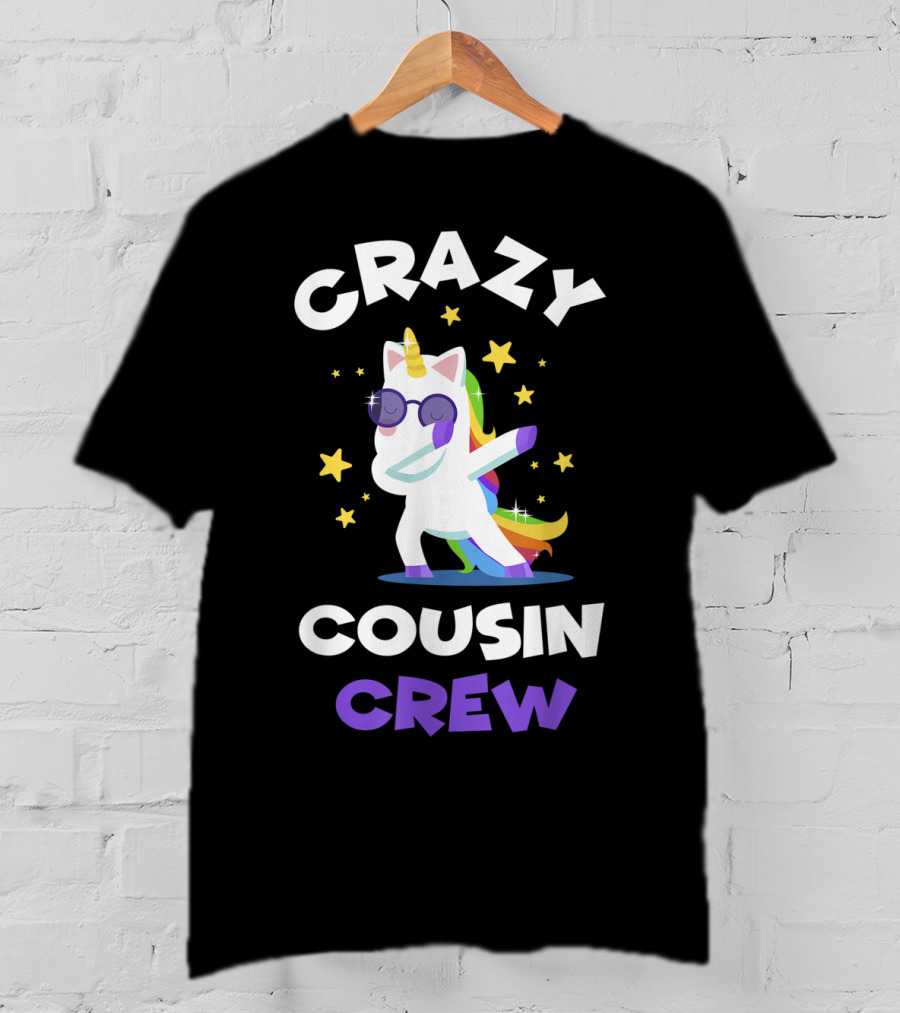 Crazy Cousin Crew Unicorn Dabbing Reunion T-Shirt