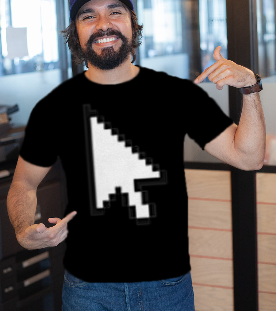 Pixelated White Arrow Cursor T-Shirt