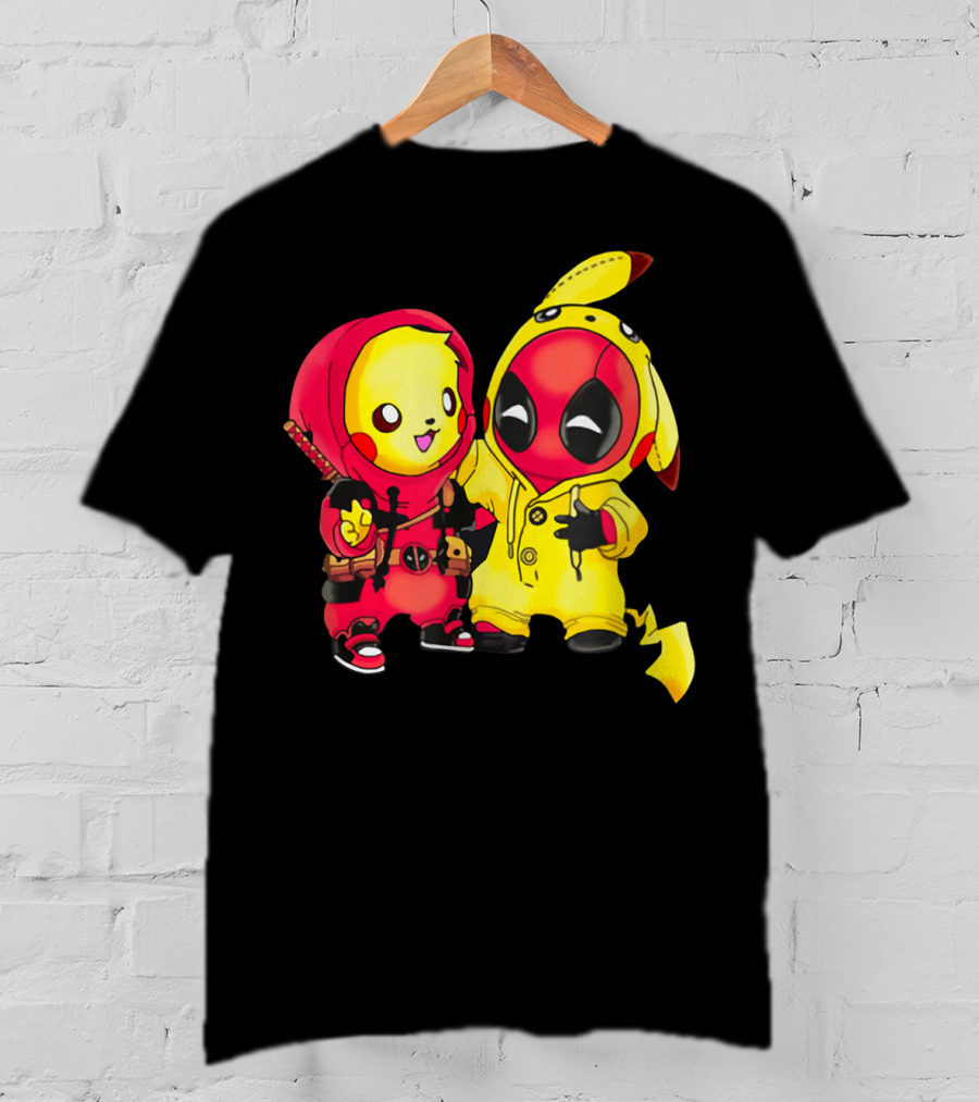 Cute Pikapool Pikachu Deadpool Mashup Hoodie Characters T-Shirt