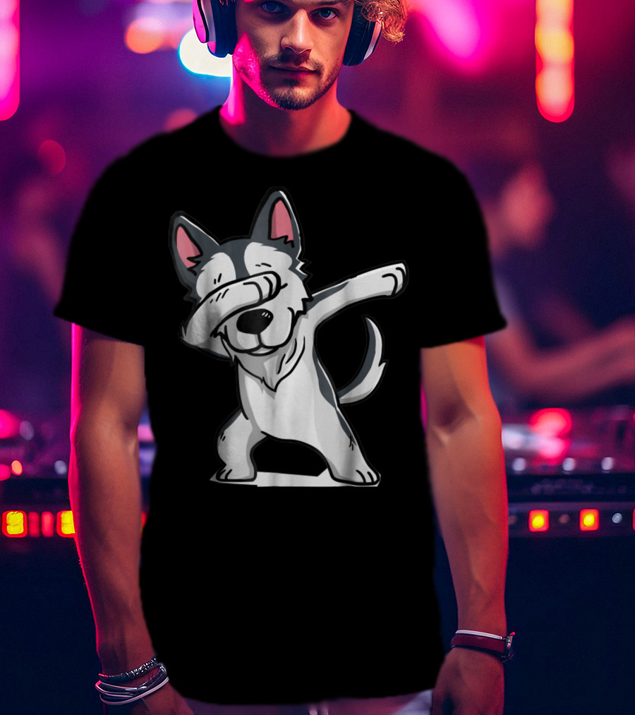 Cute Funny Dabbing Wolf Dab T-Shirt