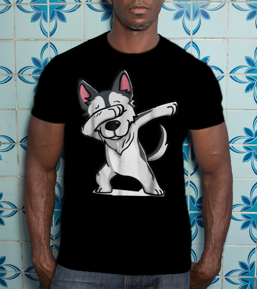 Cute Funny Dabbing Wolf Dab T-Shirt