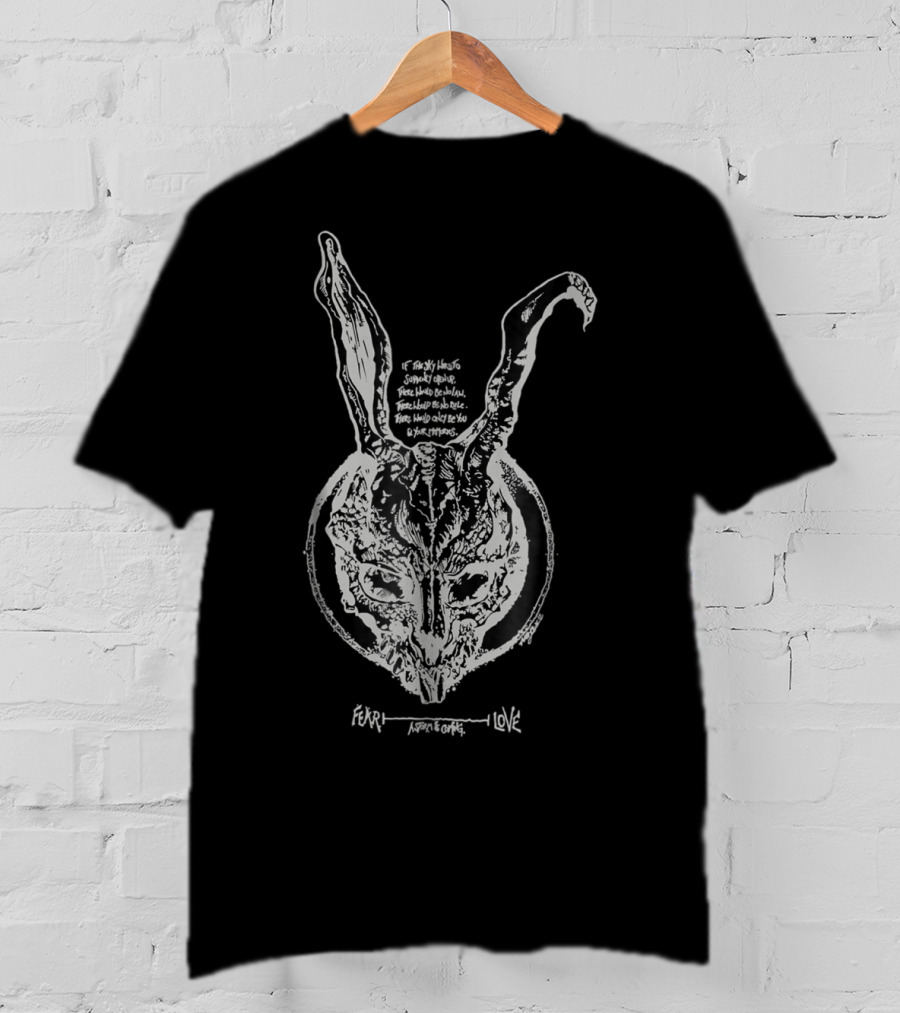 Fear And Love Donnie Darko Rabbit Drawing T-Shirt