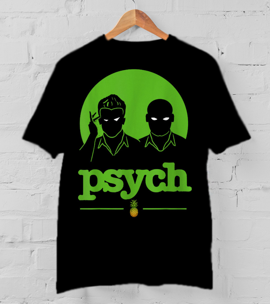 Psych Gus Shawn Spencer Funny Unique Pineapple T-Shirt