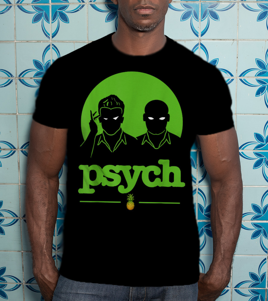 Psych Gus Shawn Spencer Funny Unique Pineapple T-Shirt
