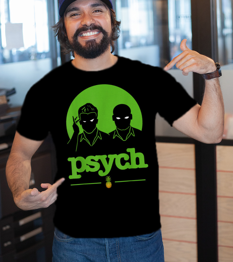 Psych Gus Shawn Spencer Funny Unique Pineapple T-Shirt