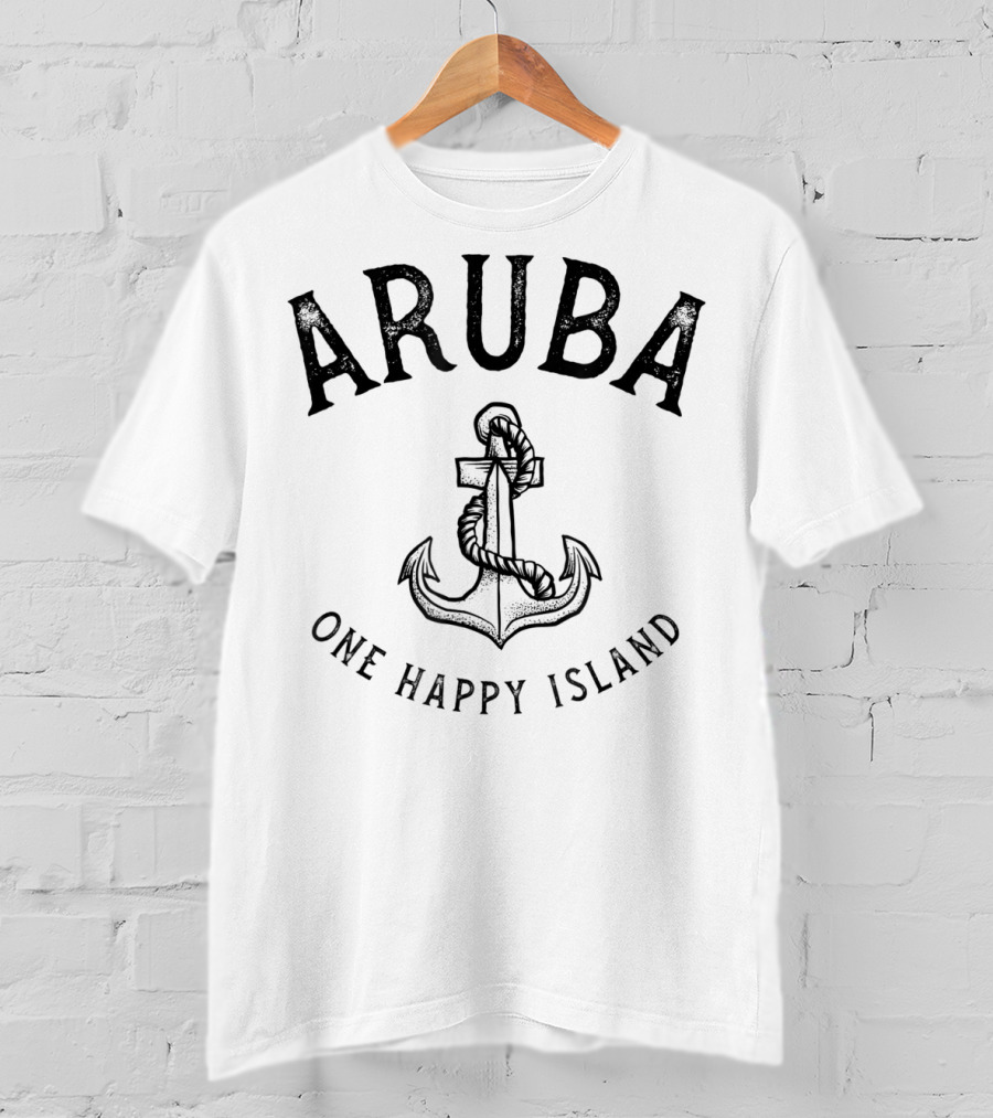 Aruba One Happy Island Anchor GGT Travel T-Shirt