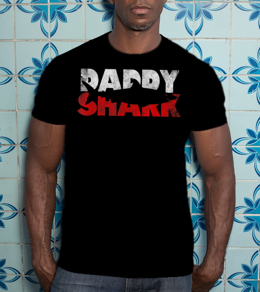 Daddy Shark From Wife Son Daughter Father's Day Family Matching T-Shirt