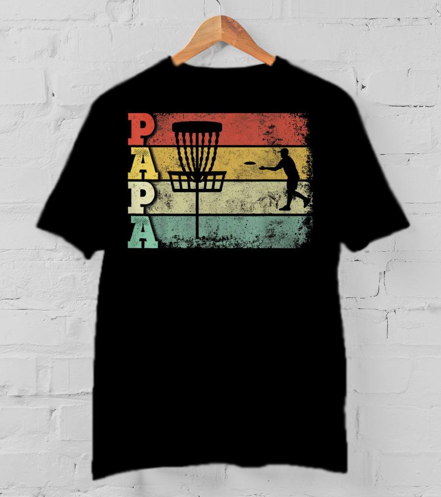 Papa Vintage Disc Golf Dad T-Shirt