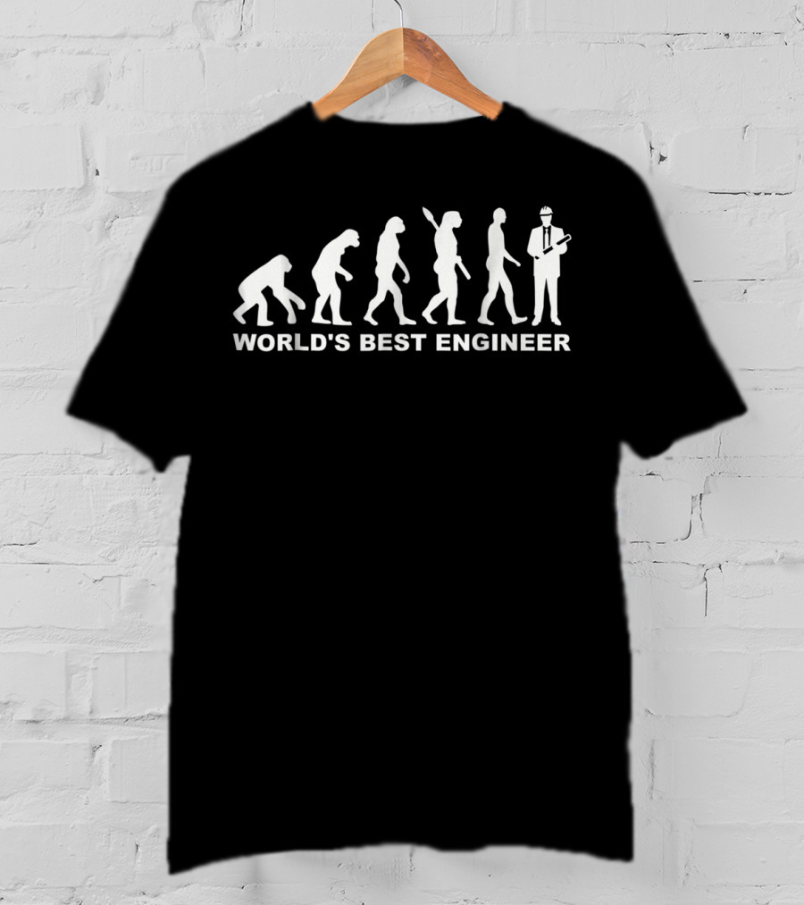 Evolution World's Best Engineer Professional Progression T-Shirt
