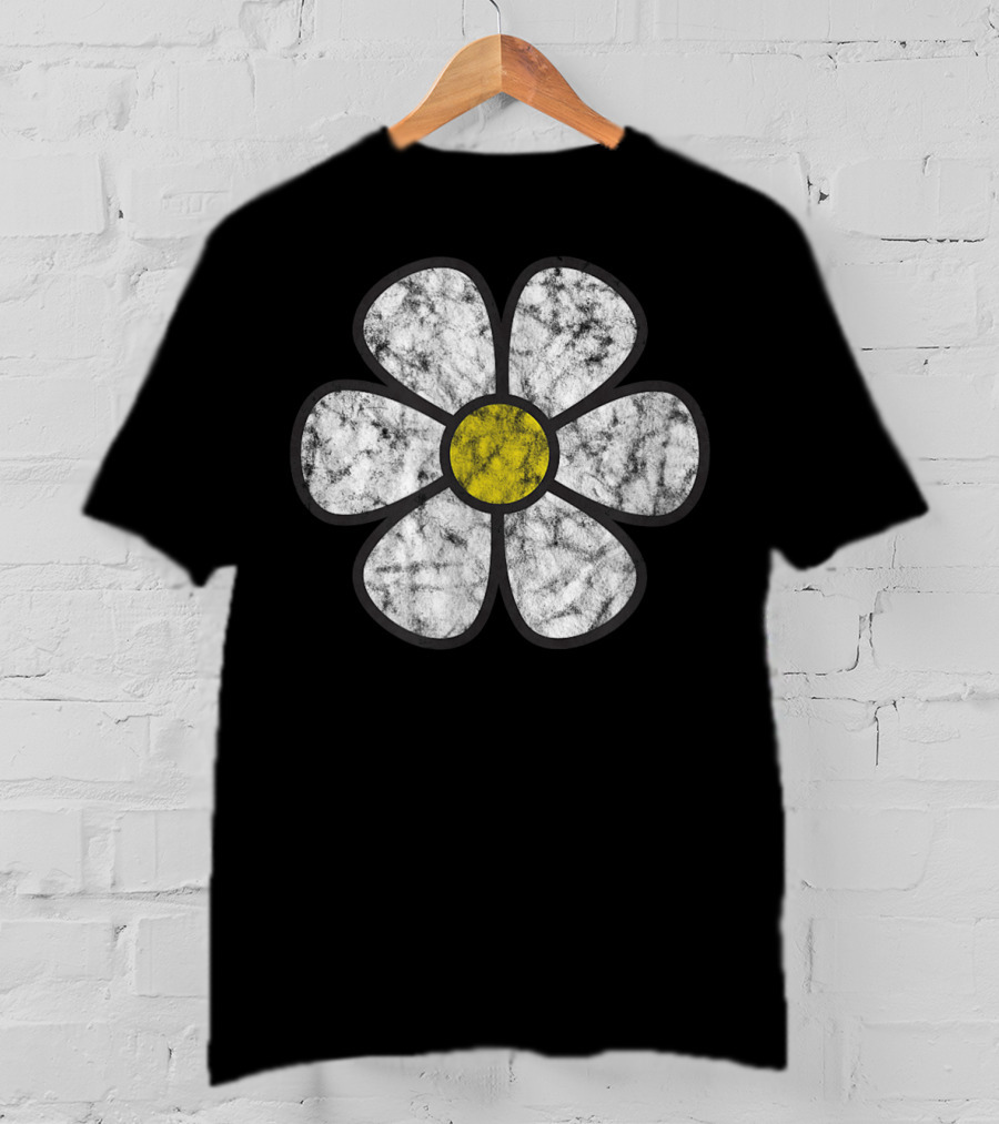 Hippie Daisy Vintage Flower Graphic Effect T-Shirt