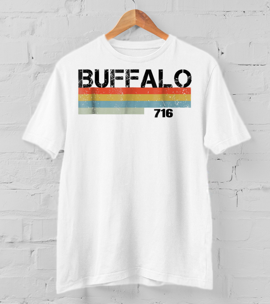 Buffalo 716 Vintage 1980s Striped T-Shirt