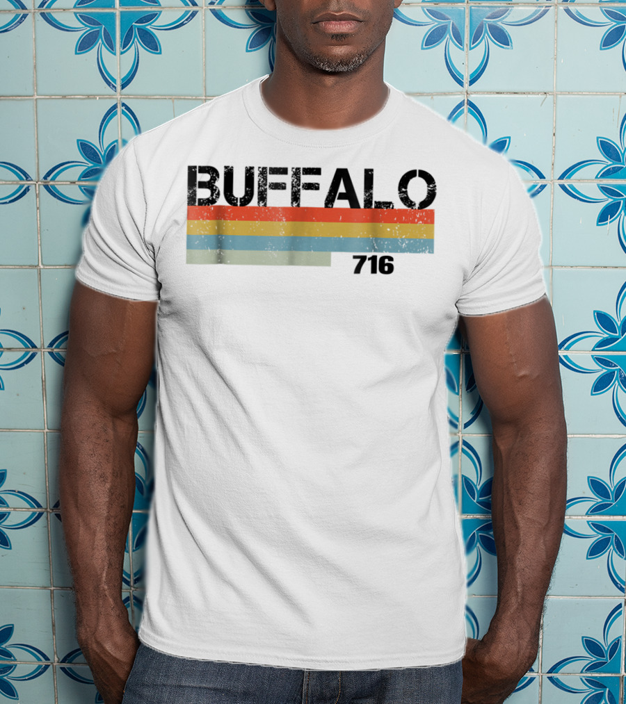 Buffalo 716 Vintage 1980s Striped T-Shirt