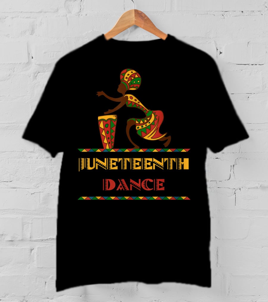 Juneteenth Dance African Drum Djembe Afro Girl T-Shirt
