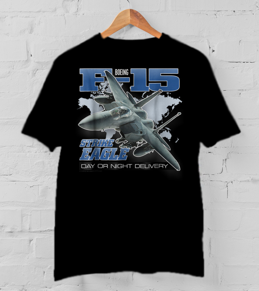 Boeing F-15 Strike Eagle Day Or Night Delivery Jet T-Shirt