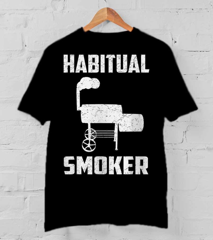 Habitual Smoker BBQ Funny Smoked Meat Barbeque T-Shirt