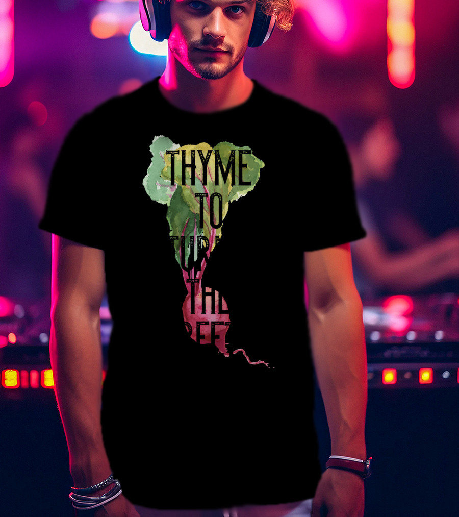 Thyme To Turnip The Beet Lovers Fruit Vegetables Vegan T-Shirt