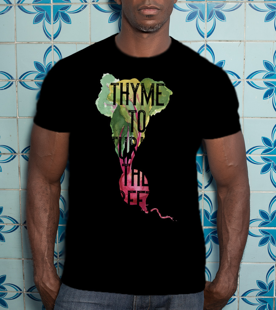 Thyme To Turnip The Beet Lovers Fruit Vegetables Vegan T-Shirt