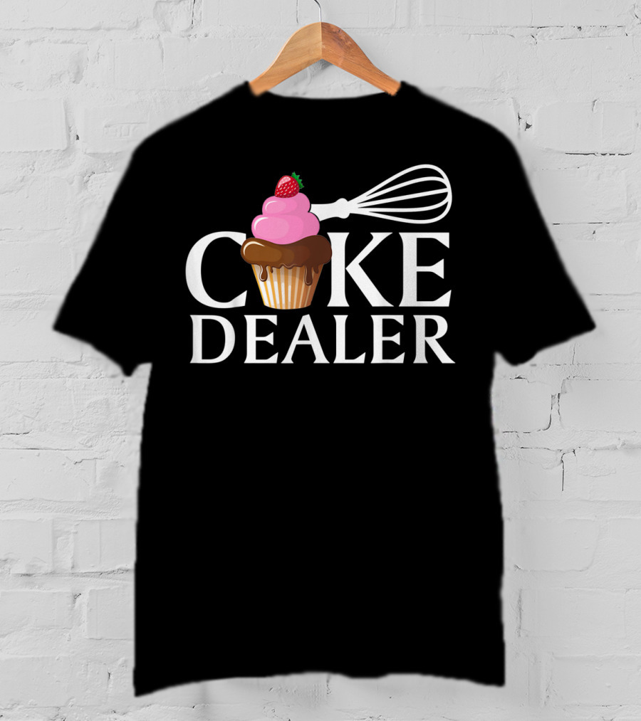 Cake Dealer Baking Lover Cupcake Whisk Strawberry T-Shirt