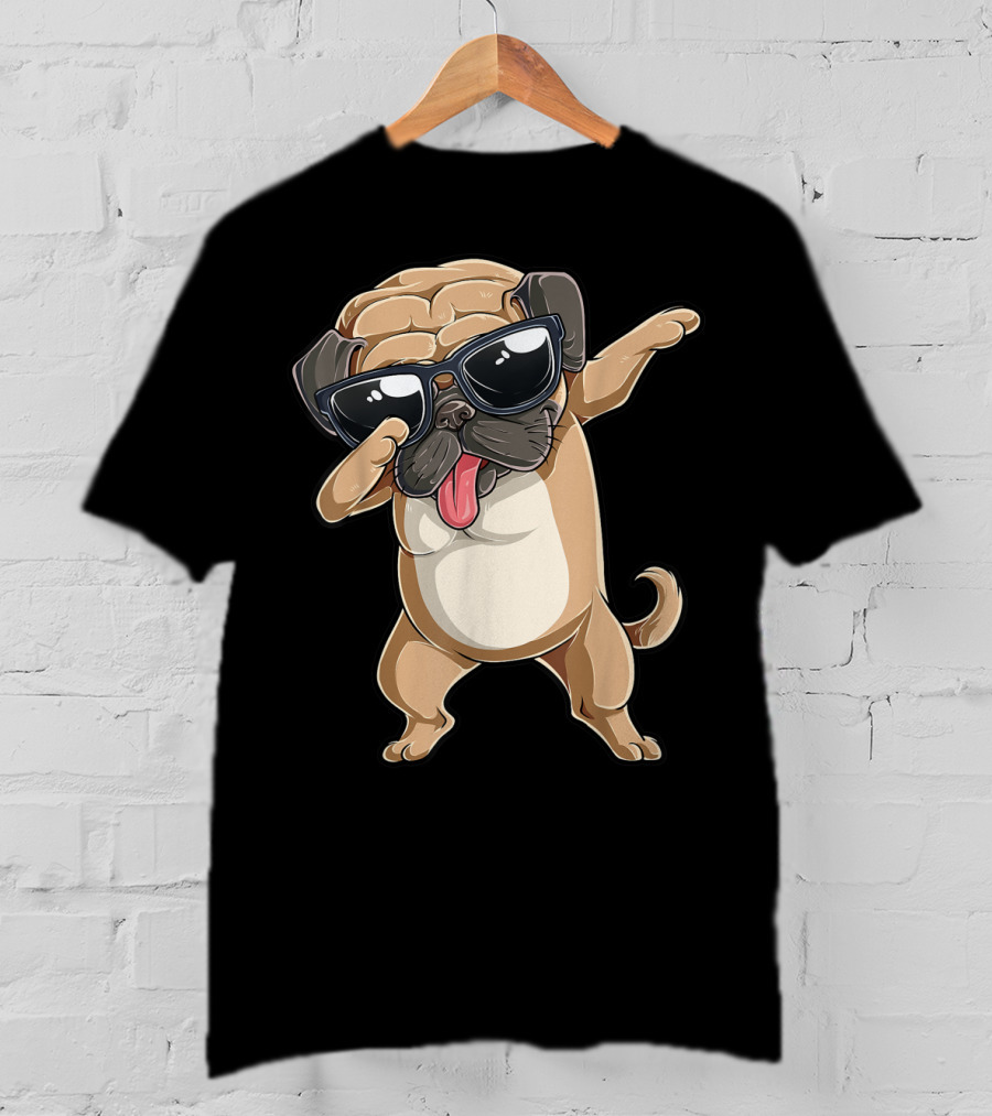Dabbing Pug Dance Cool Puppy Lovers T-Shirt