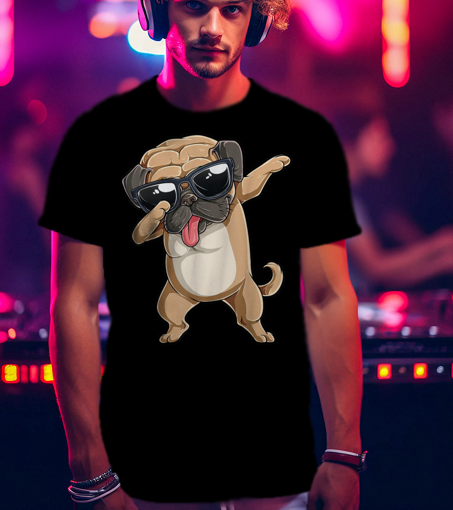 Dabbing Pug Dance Cool Puppy Lovers T-Shirt