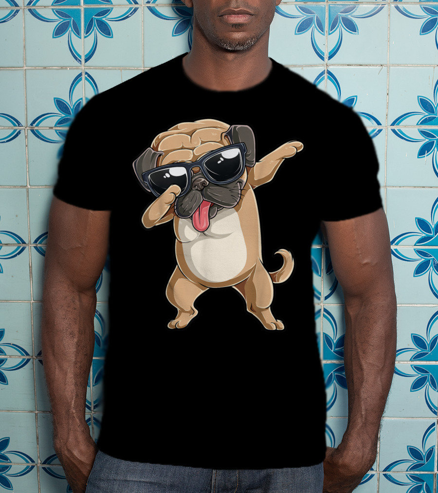 Dabbing Pug Dance Cool Puppy Lovers T-Shirt