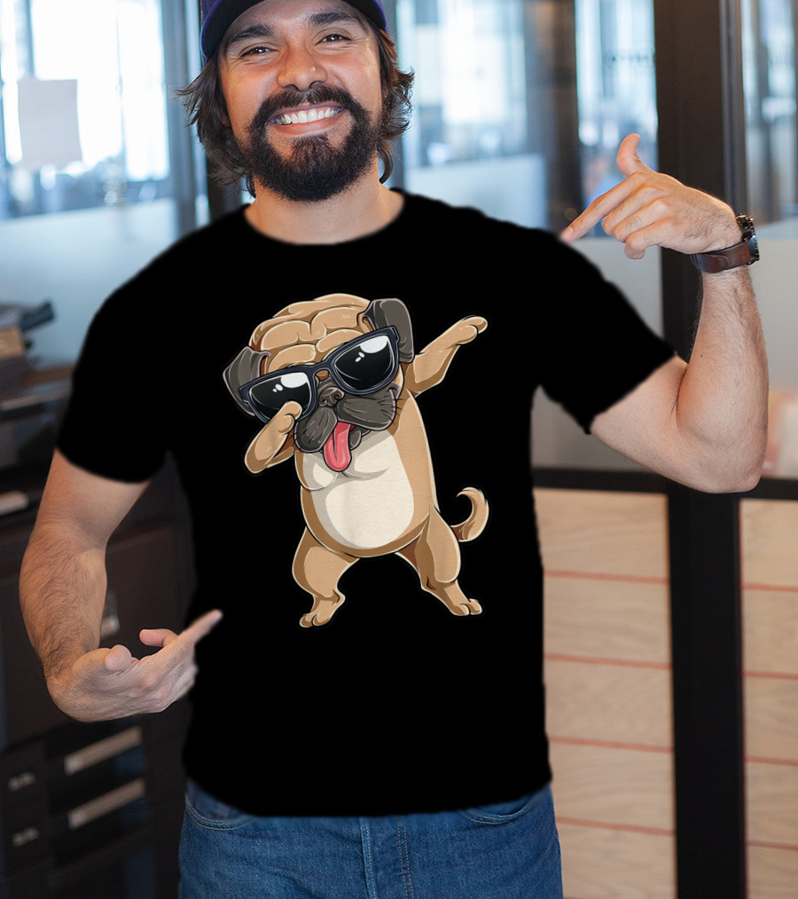 Dabbing Pug Dance Cool Puppy Lovers T-Shirt