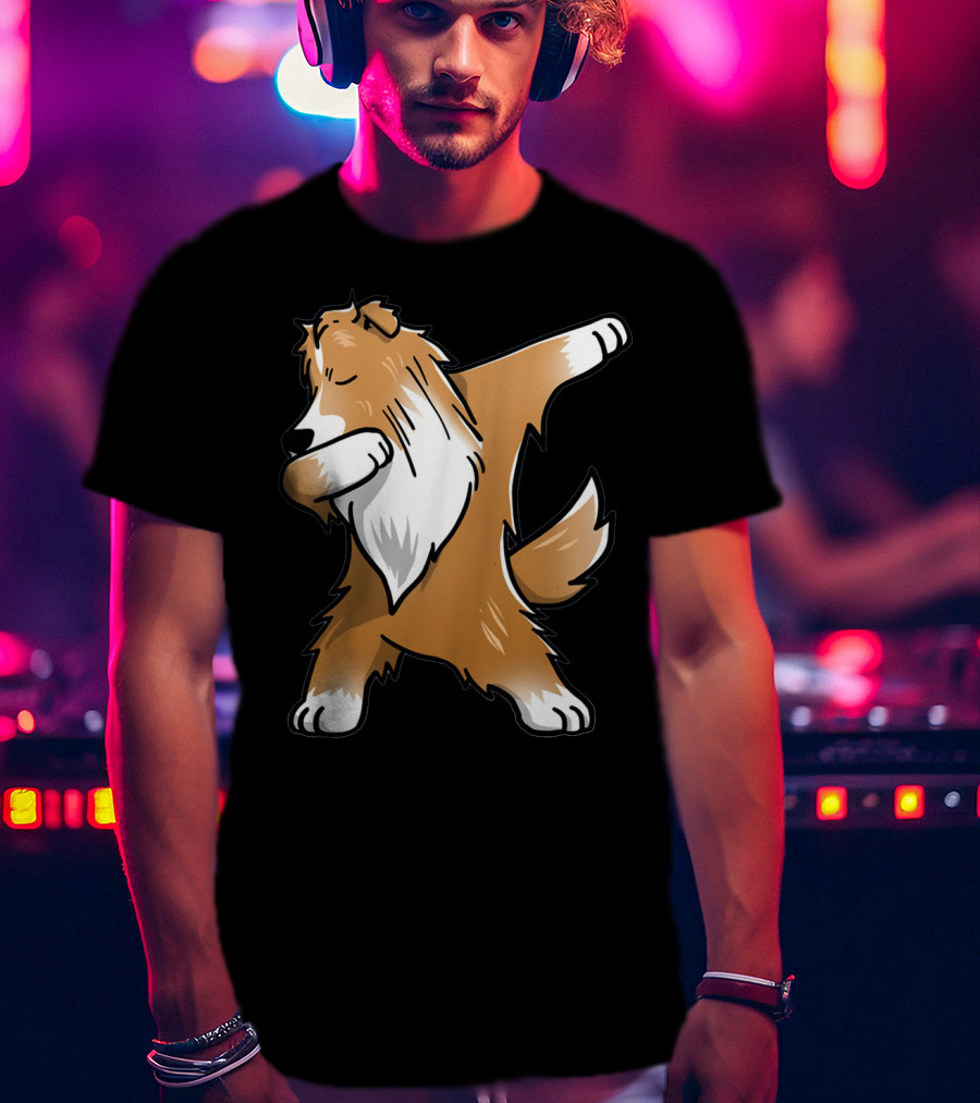 Shetland Sheepdog Sheltie Dabbing Dab Pose T-Shirt