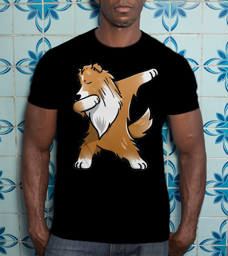 Shetland Sheepdog Sheltie Dabbing Dab Pose T-Shirt