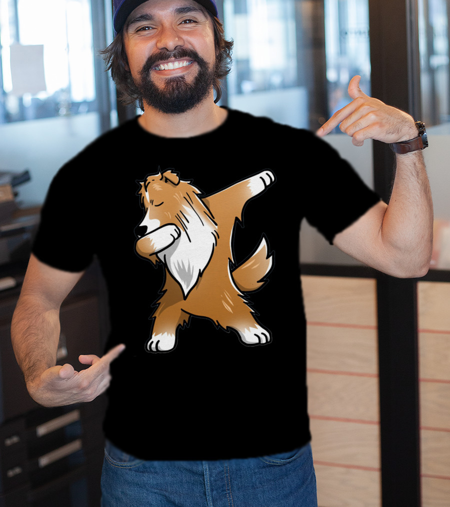 Shetland Sheepdog Sheltie Dabbing Dab Pose T-Shirt