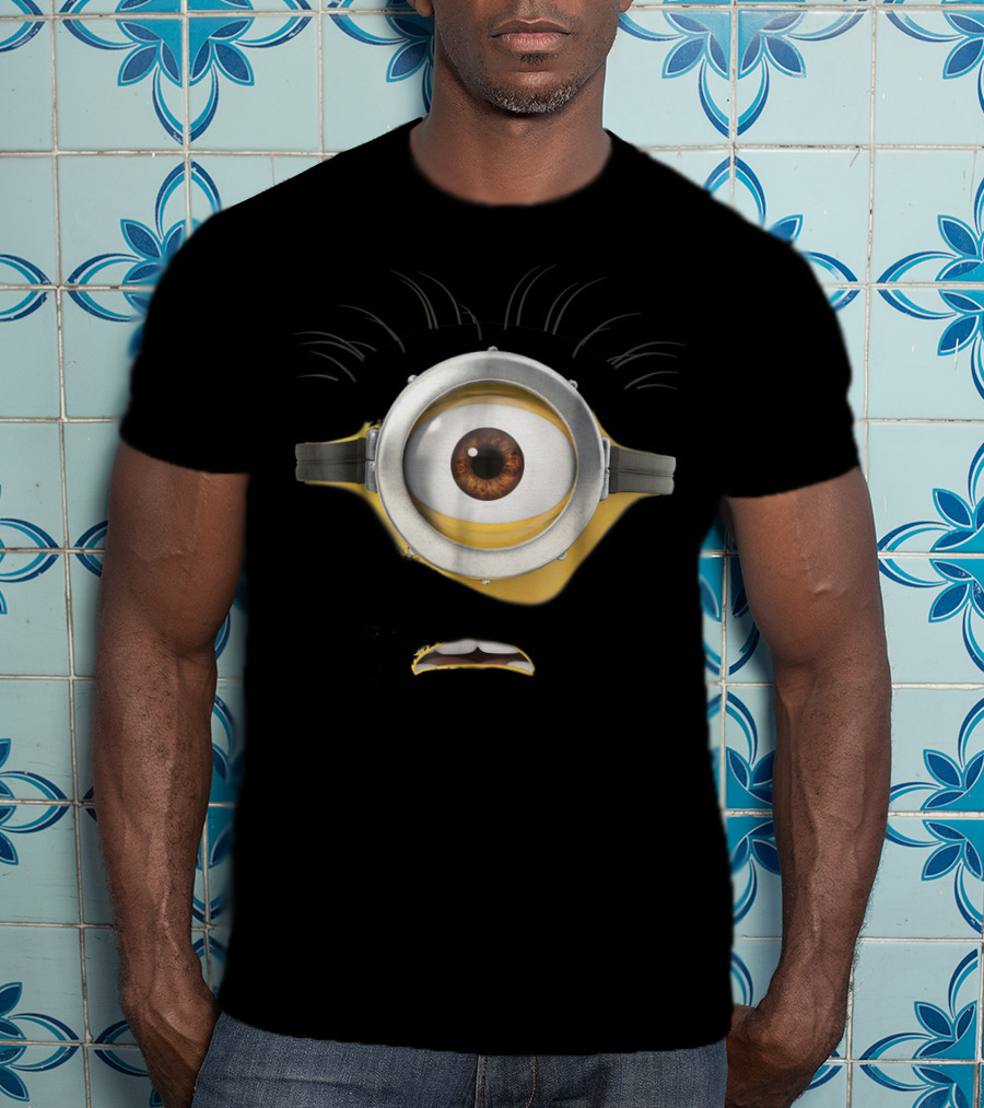 Despicable Me Minions Stuart Scared Face Monster Goggle Eye T-Shirt