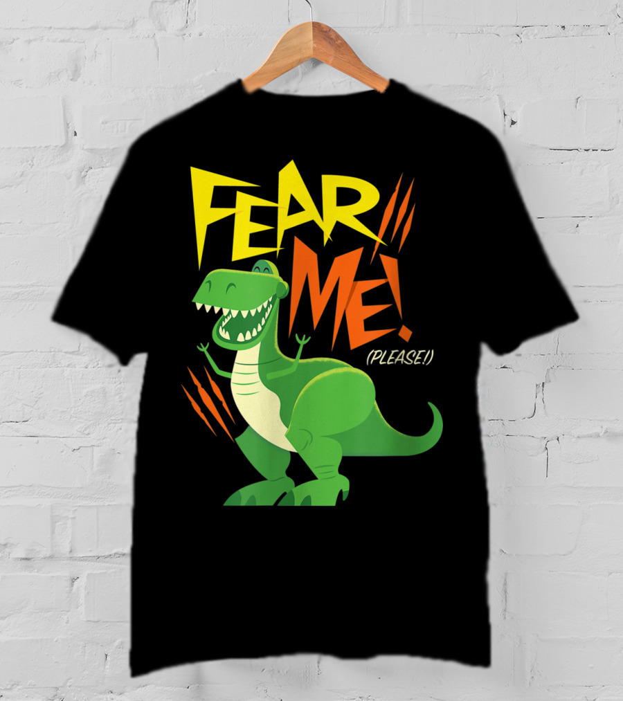 Disney Pixar Toy Story 4 Rex Fear Me Please Green Dinosaur Cartoon T-Shirt