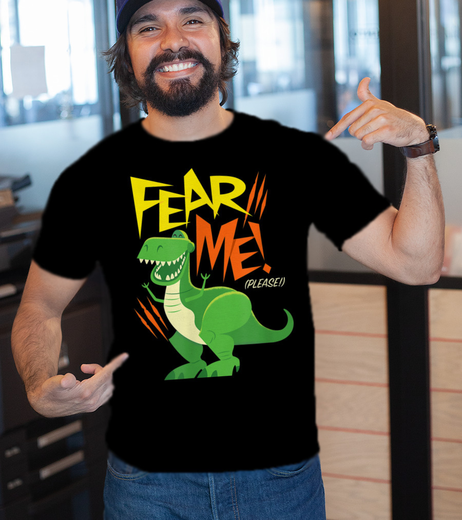 Disney Pixar Toy Story 4 Rex Fear Me Please Green Dinosaur Cartoon T-Shirt