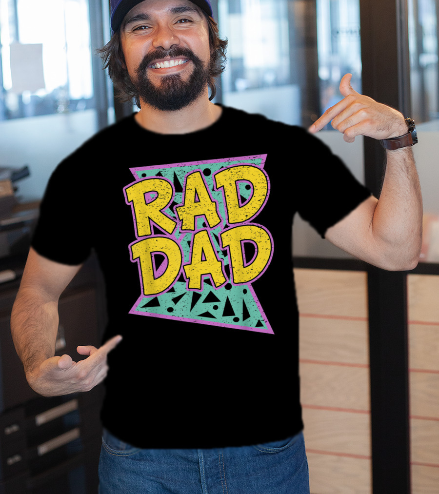 Rad Dad 80s Retro Style Father's Day T-Shirt