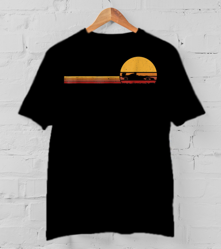 70s Vintage Formula Racing Retro Sunset T-Shirt