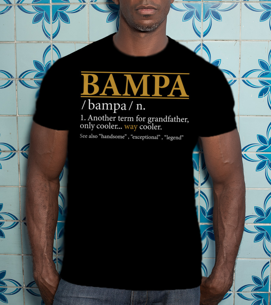 BAMPA Definition Another Term For Grandfather Way Cooler Handsome Exceptional Legend T-Shirt