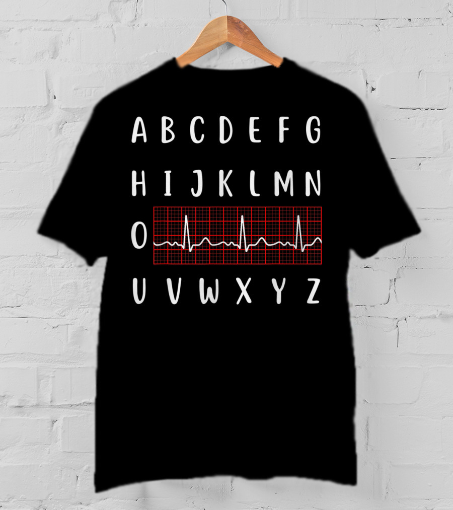 ABC Heartbeat Nurse Alphabet Funny Medical Humor T-Shirt