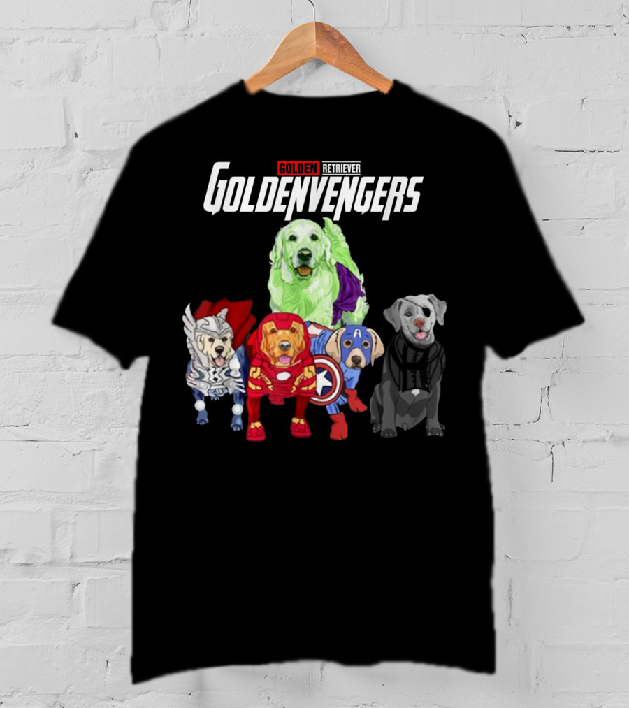 Goldenvengers Golden Retriever Avengers Dogs T-Shirt
