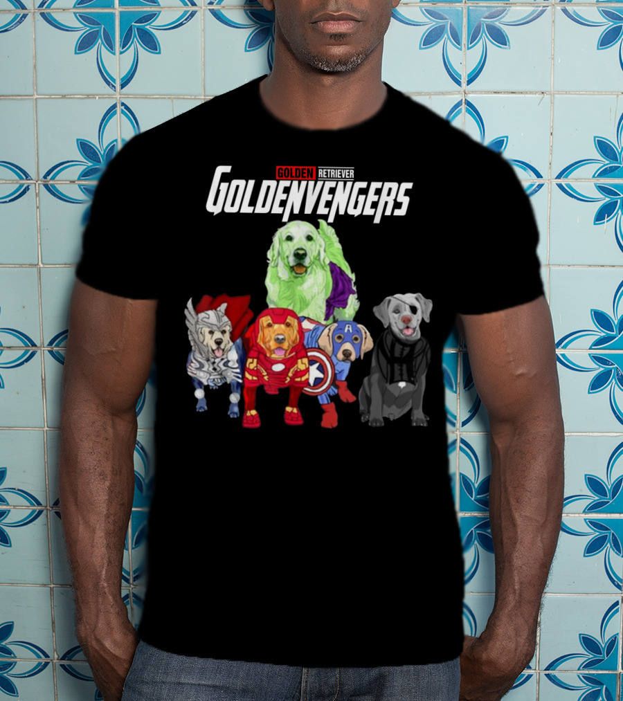 Goldenvengers Golden Retriever Avengers Dogs T-Shirt