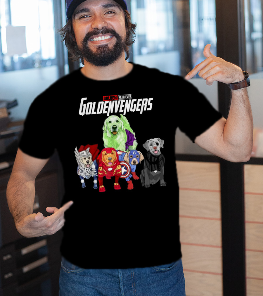 Goldenvengers Golden Retriever Avengers Dogs T-Shirt