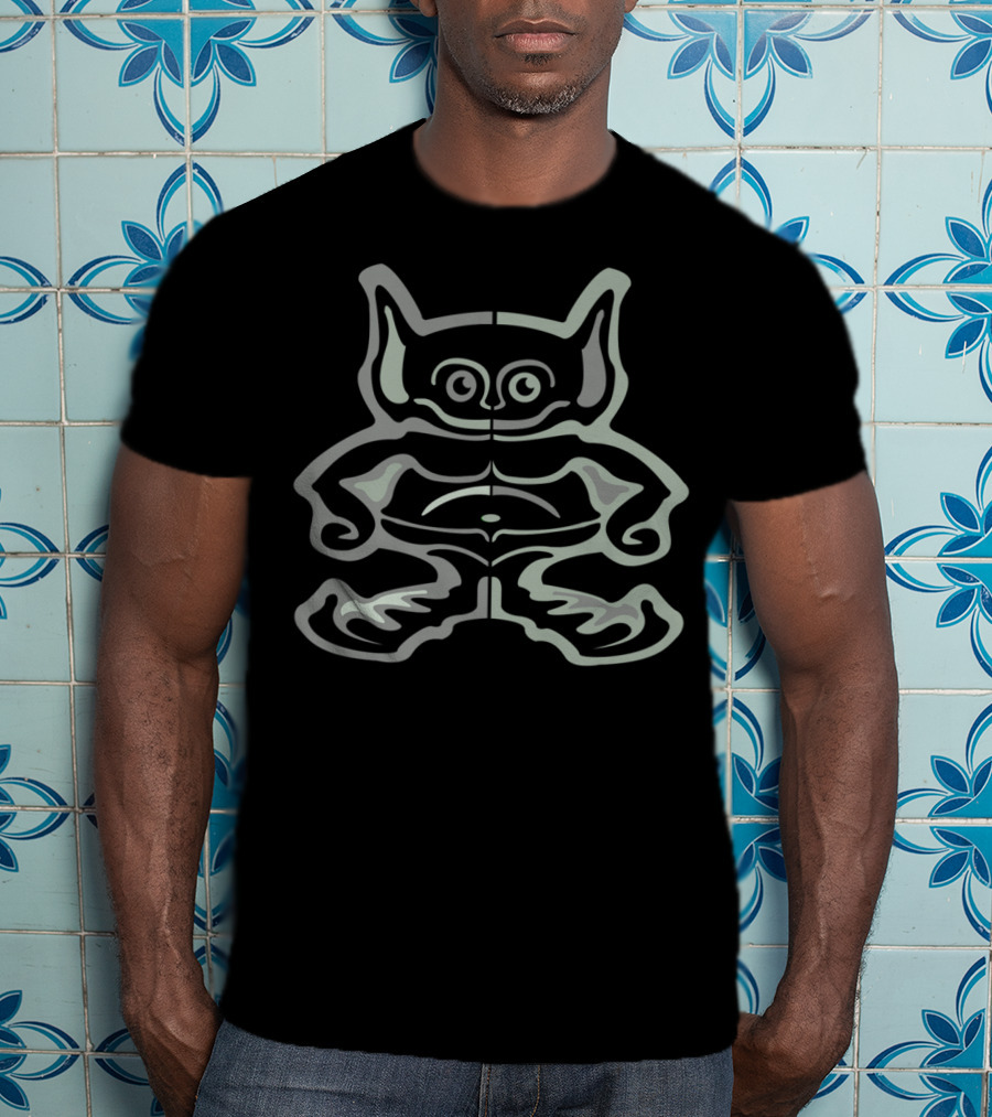 Gray Gremlin Abstract Creature T-Shirt