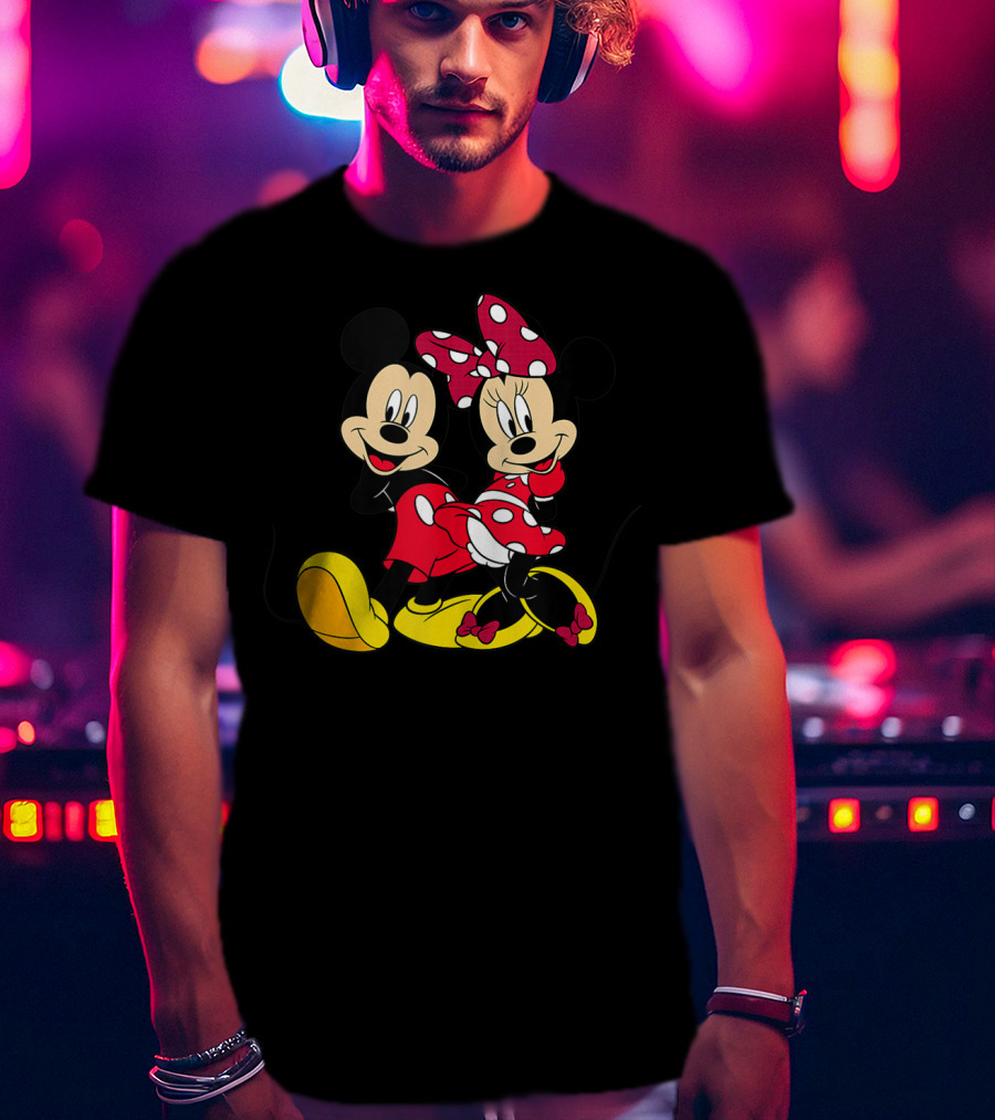 Disney Big Mickey Mouse And Minnie Mouse Classic T-Shirt