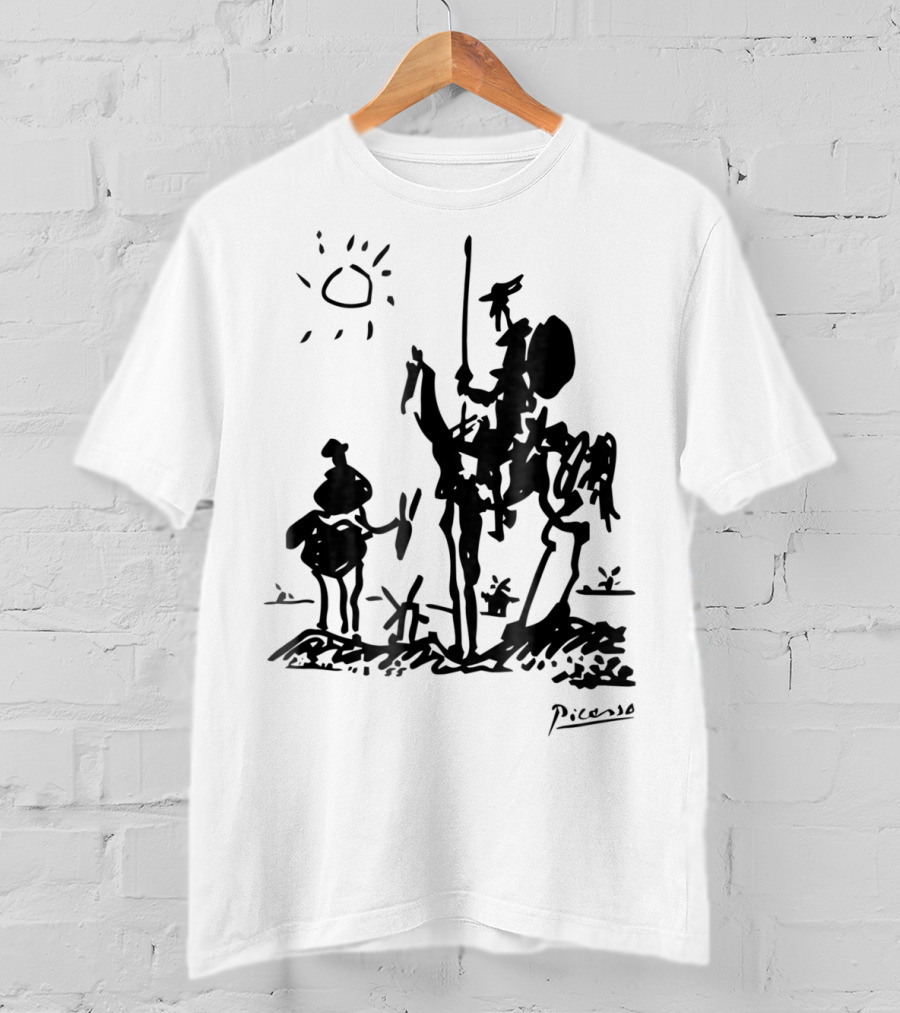 Picasso Don Quixote 1955 Sketch With Sun And Sancho Panza T-Shirt