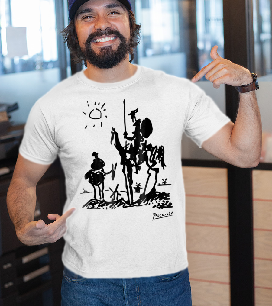 Picasso Don Quixote 1955 Sketch With Sun And Sancho Panza T-Shirt