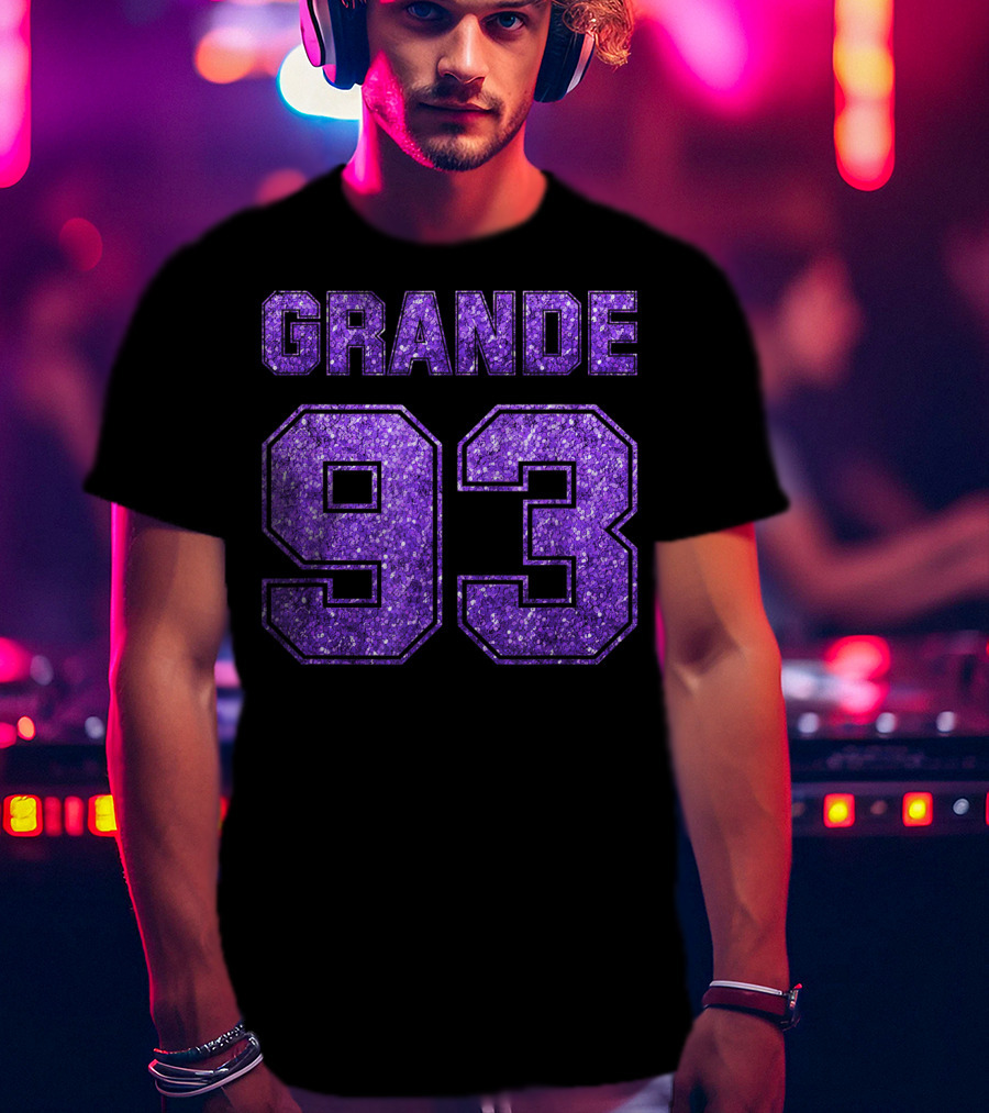 Grande 93 Purple Glitter Deluxe T-Shirt