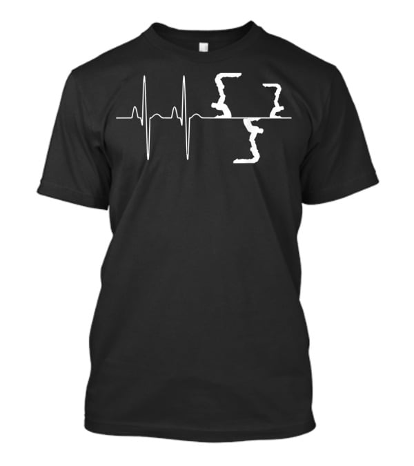 I Love Acroyoga Acro Yoga Acro Ninja Lifting Heartbeat T-Shirt
