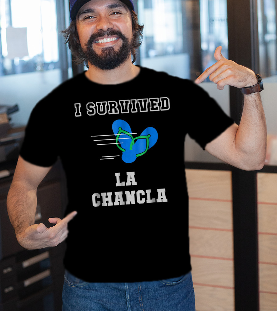 I Survived La Chancla Funny Mexican Popular Humor Flip Flop T-Shirt