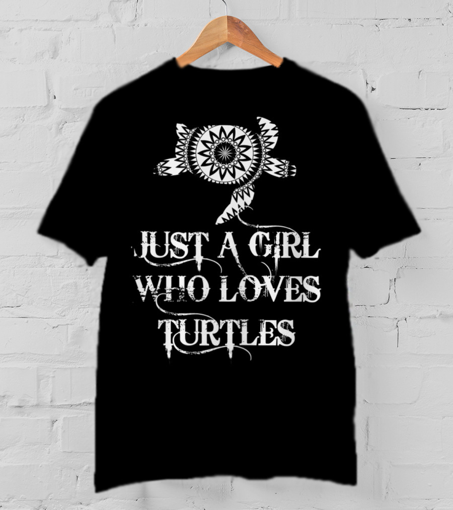 Just A Girl Who Loves Turtles Mandala Sea Turtle T-Shirt