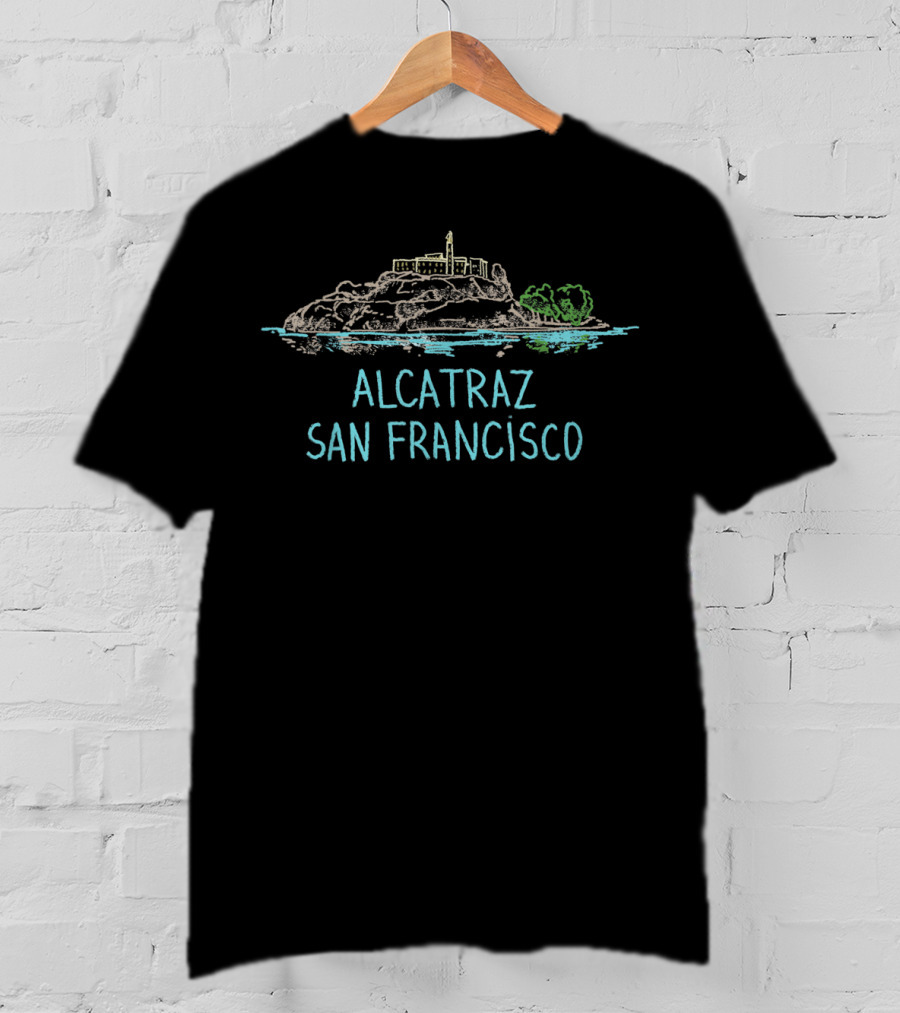 Alcatraz San Francisco Island Sketch T-Shirt