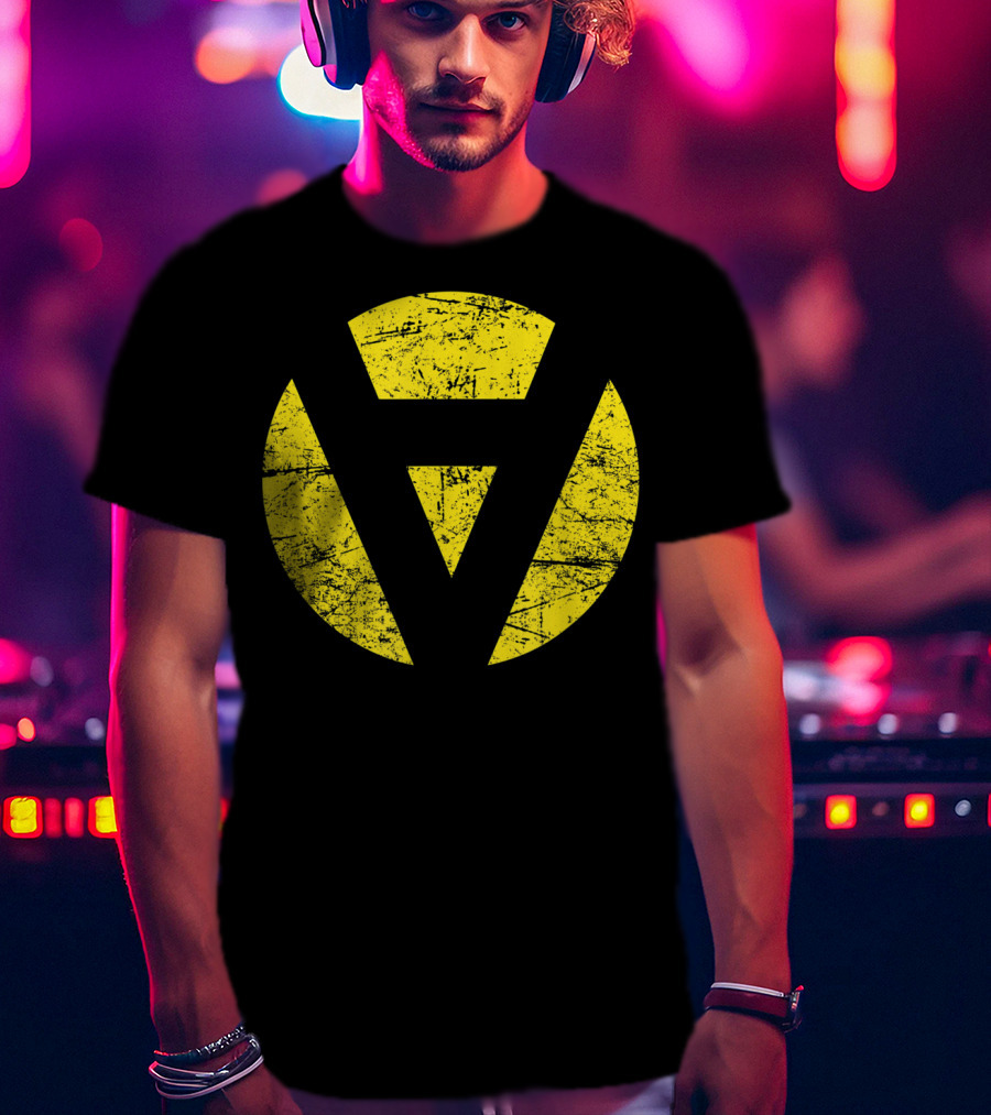AnCap Libertarian Voluntarism Distressed Yellow T-Shirt