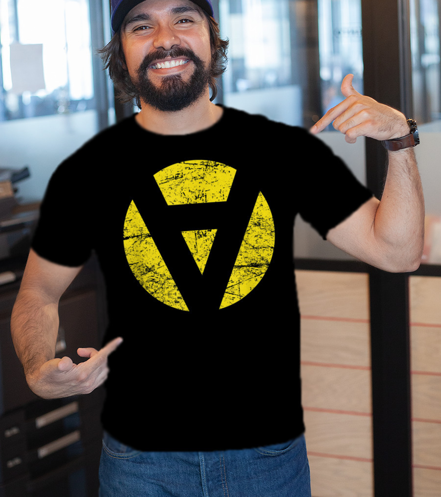 AnCap Libertarian Voluntarism Distressed Yellow T-Shirt